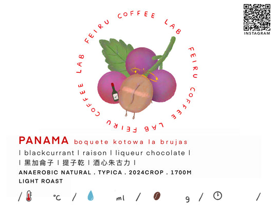 Panama • 黑加侖子ㅣ提子乾ㅣ酒心朱古力  • Anaerobic Natural • Geisha