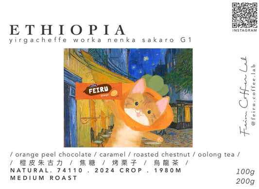 [nutty] Ethiopia • ㅣ橙皮朱古力ㅣ焦糖ㅣ烤栗子ㅣ烏龍茶ㅣ • natural • 74110